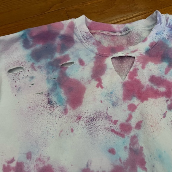Tie dye distressed sweatshirt - Picture 6 of 6
